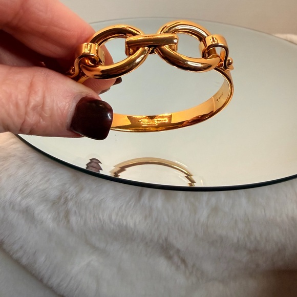 Coach Gold-Tone Horse Bit Link Bangle - Picture 8 of 10